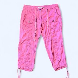 Y2K Pink Capris Cargo Shorts by Voice!